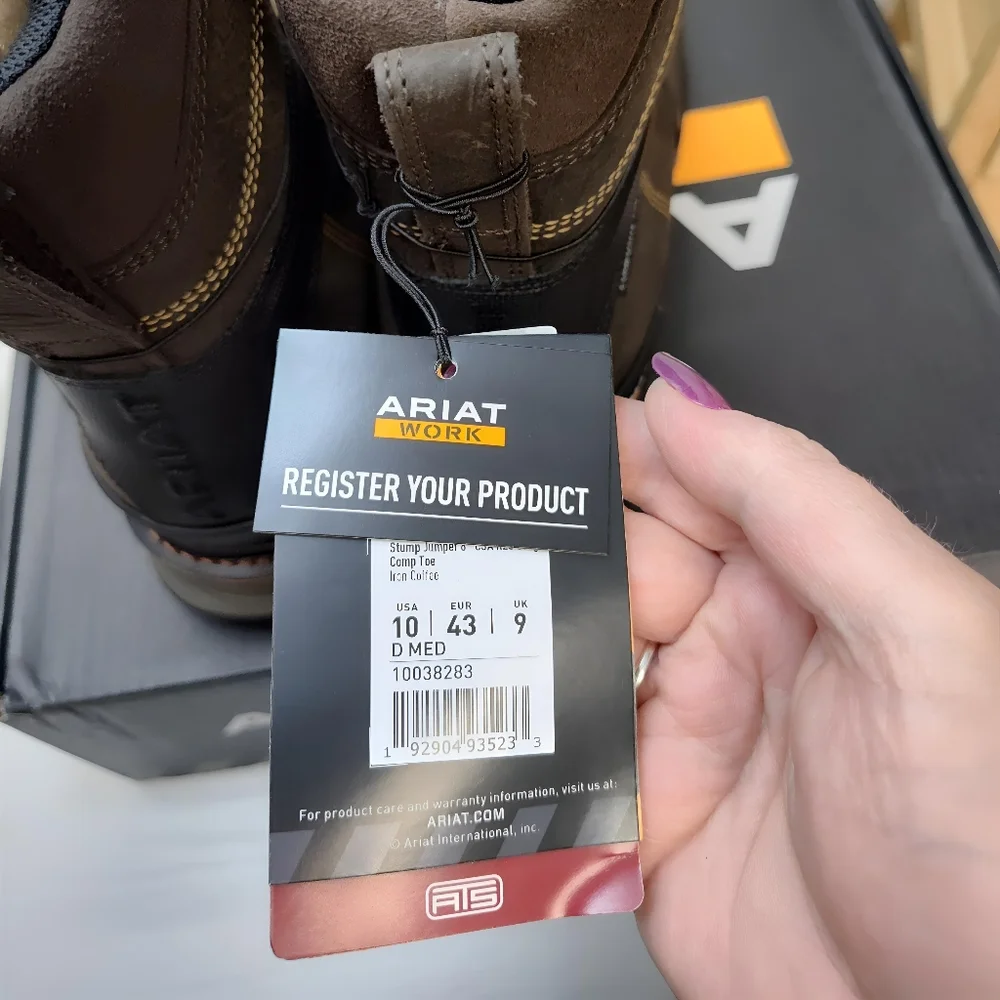 ARIAT Stump Jumper 8" CSA Glacier Grip H20 600g Composite Toe Work Boot 10038283 - Picture 14 of 15